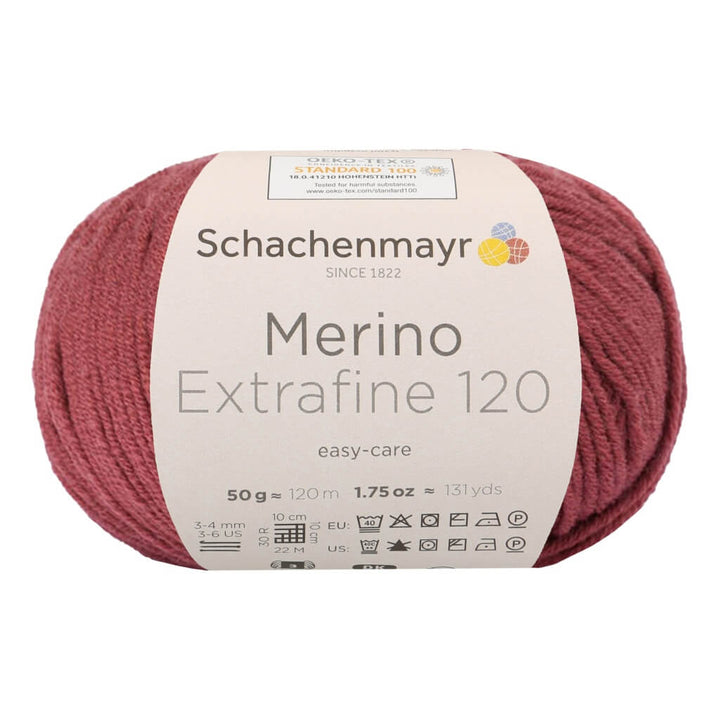 Schachenmayr 128 - Marsala Schachenmayr Merino Extrafine 120 - Merinogarn Lieblingsgarn