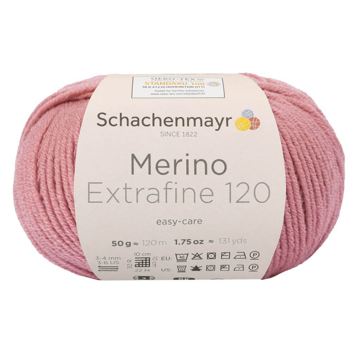 Schachenmayr 129 - Rose Pink Schachenmayr Merino Extrafine 120 - Merinogarn Lieblingsgarn