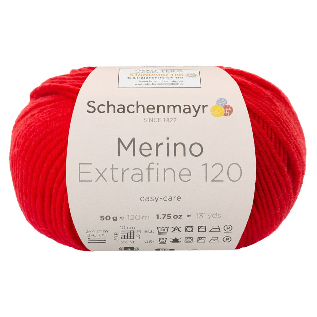 Schachenmayr 130 - Tomate Schachenmayr Merino Extrafine 120 - Merinogarn Lieblingsgarn