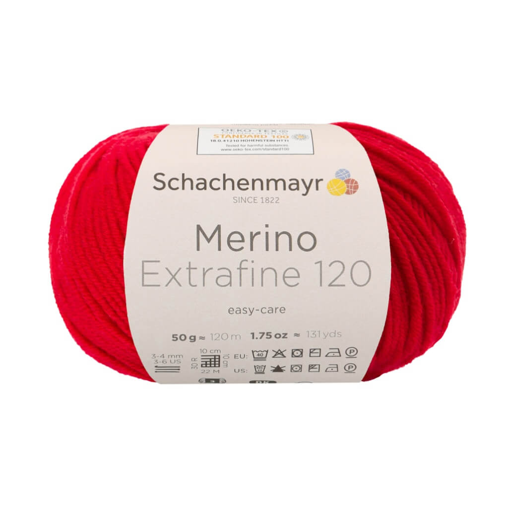 Schachenmayr 131 - Kirsche Schachenmayr Merino Extrafine 120 - Merinogarn Lieblingsgarn