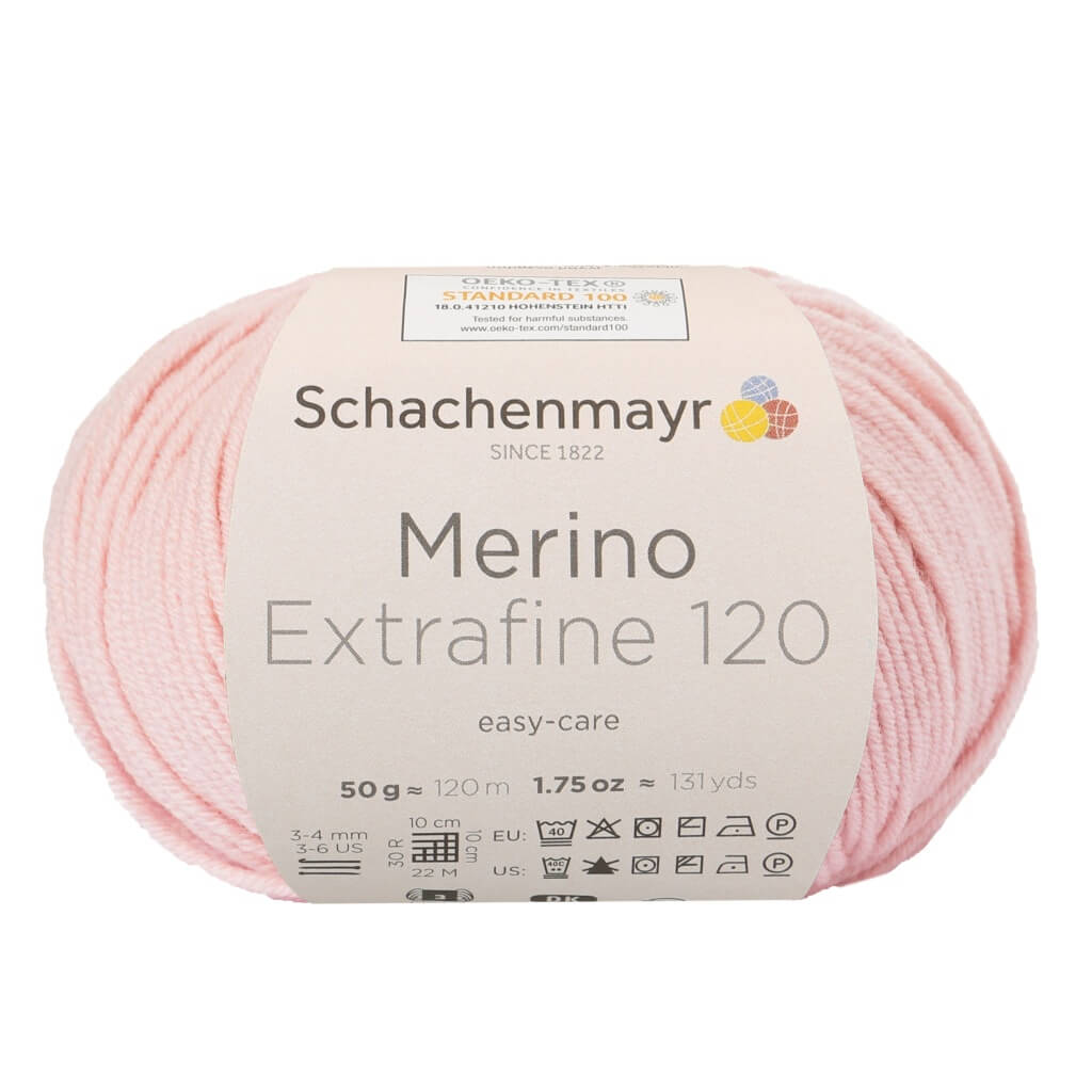 Schachenmayr 135 - Puderrosa Schachenmayr Merino Extrafine 120 - Merinogarn Lieblingsgarn