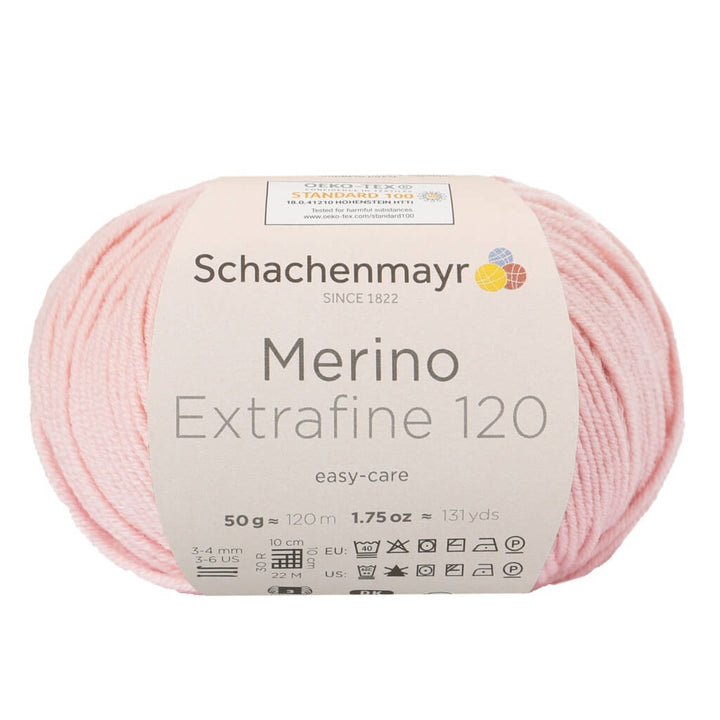 Schachenmayr 135 - Puderrosa Schachenmayr Merino Extrafine 120 - Merinogarn Lieblingsgarn