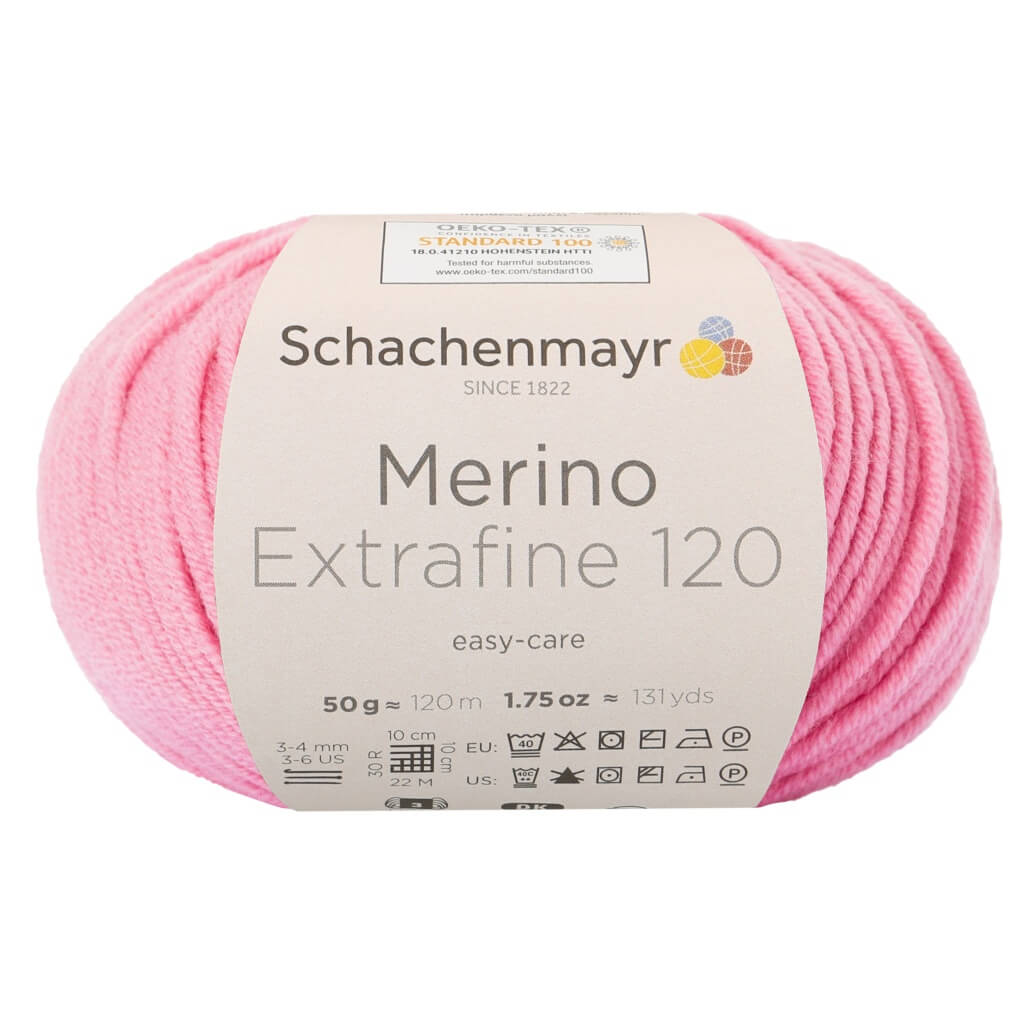 Schachenmayr 136 - Teerose Schachenmayr Merino Extrafine 120 - Merinogarn Lieblingsgarn