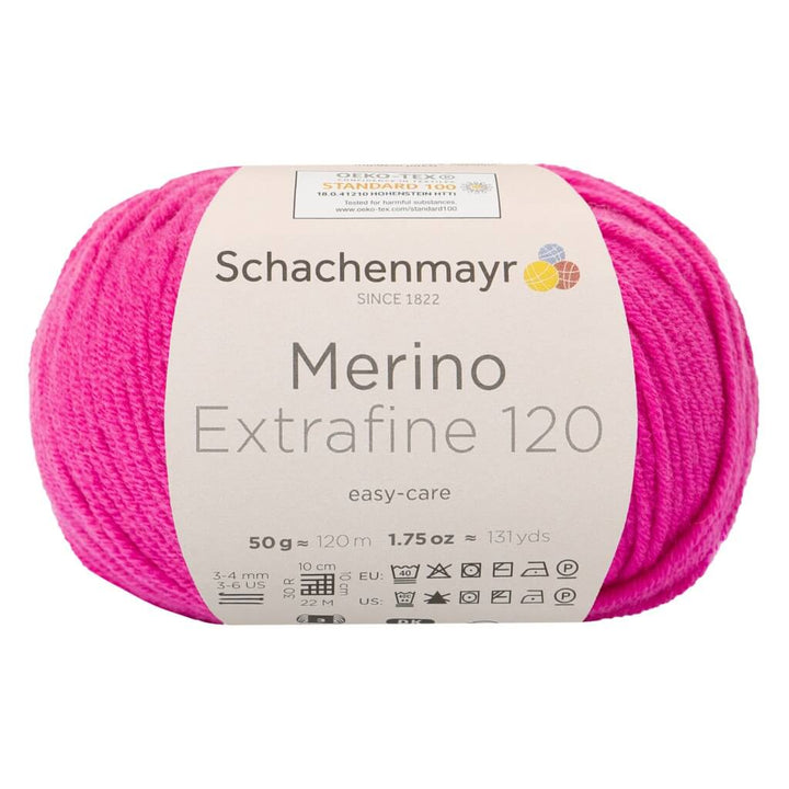Schachenmayr 137 - Pink Schachenmayr Merino Extrafine 120 - Merinogarn Lieblingsgarn