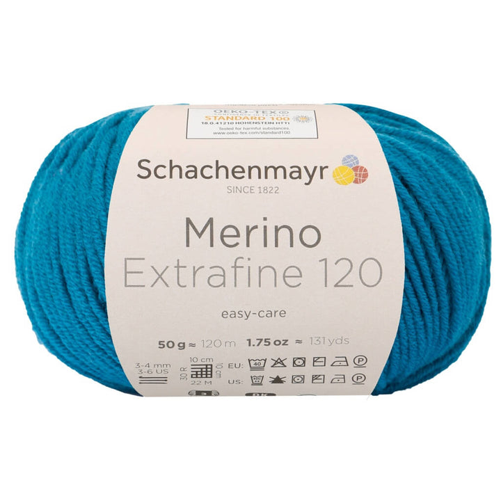 Schachenmayr 169 - Petrol Schachenmayr Merino Extrafine 120 - Merinogarn Lieblingsgarn