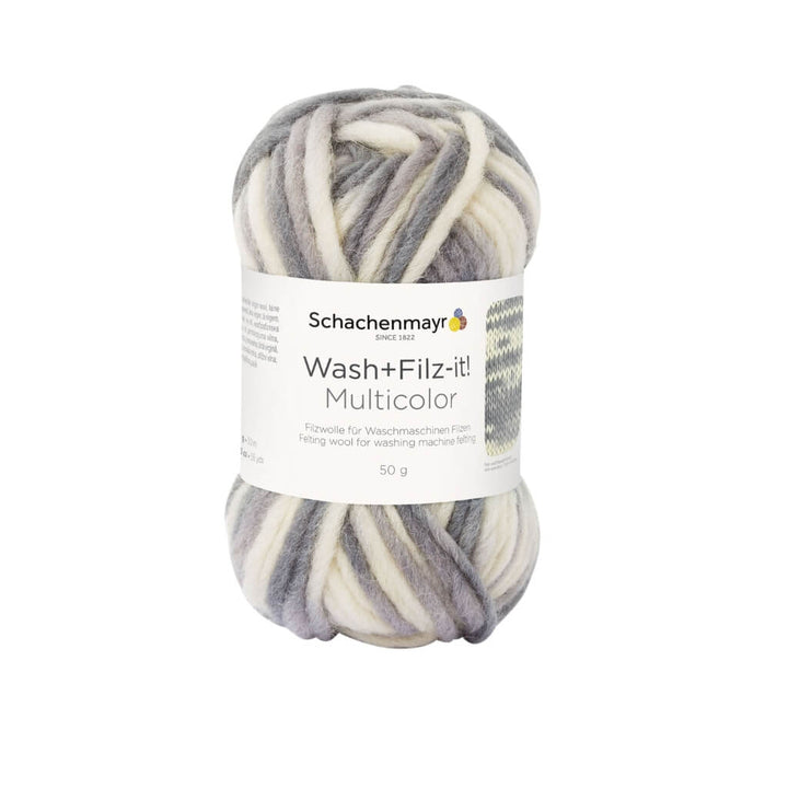 Schachenmayr 245 - Natur-Grau Schachenmayr Wash+Filz-it! Multicolor Filzwolle 50g Lieblingsgarn