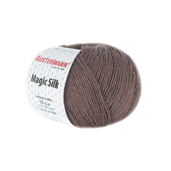 Austermann 4 - Kakao Austermann Magic Silk Uni 50g Lieblingsgarn