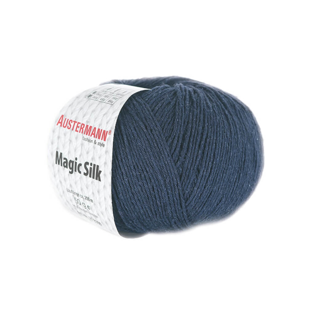 Austermann 9 - Marine Austermann Magic Silk Uni 50g Lieblingsgarn
