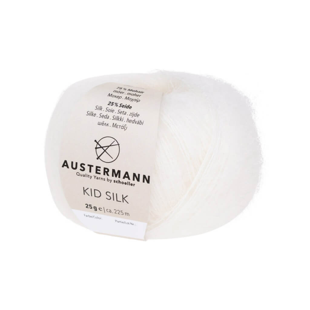Austermann 1 - Weiß Austermann Kid Silk 25g Lieblingsgarn