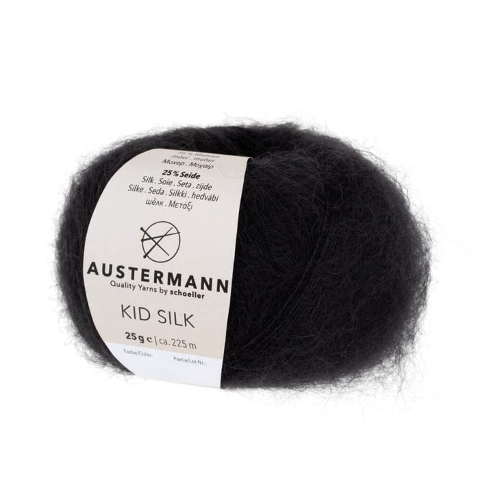 Austermann 2 - Schwarz Austermann Kid Silk 25g Lieblingsgarn
