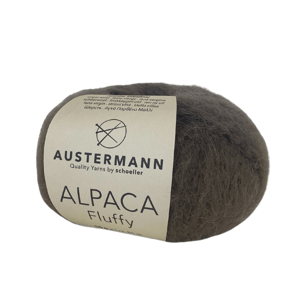 Austermann 6 - Schlamm Austermann Alpaca Fluffy 50g - Alpakagarn Lieblingsgarn