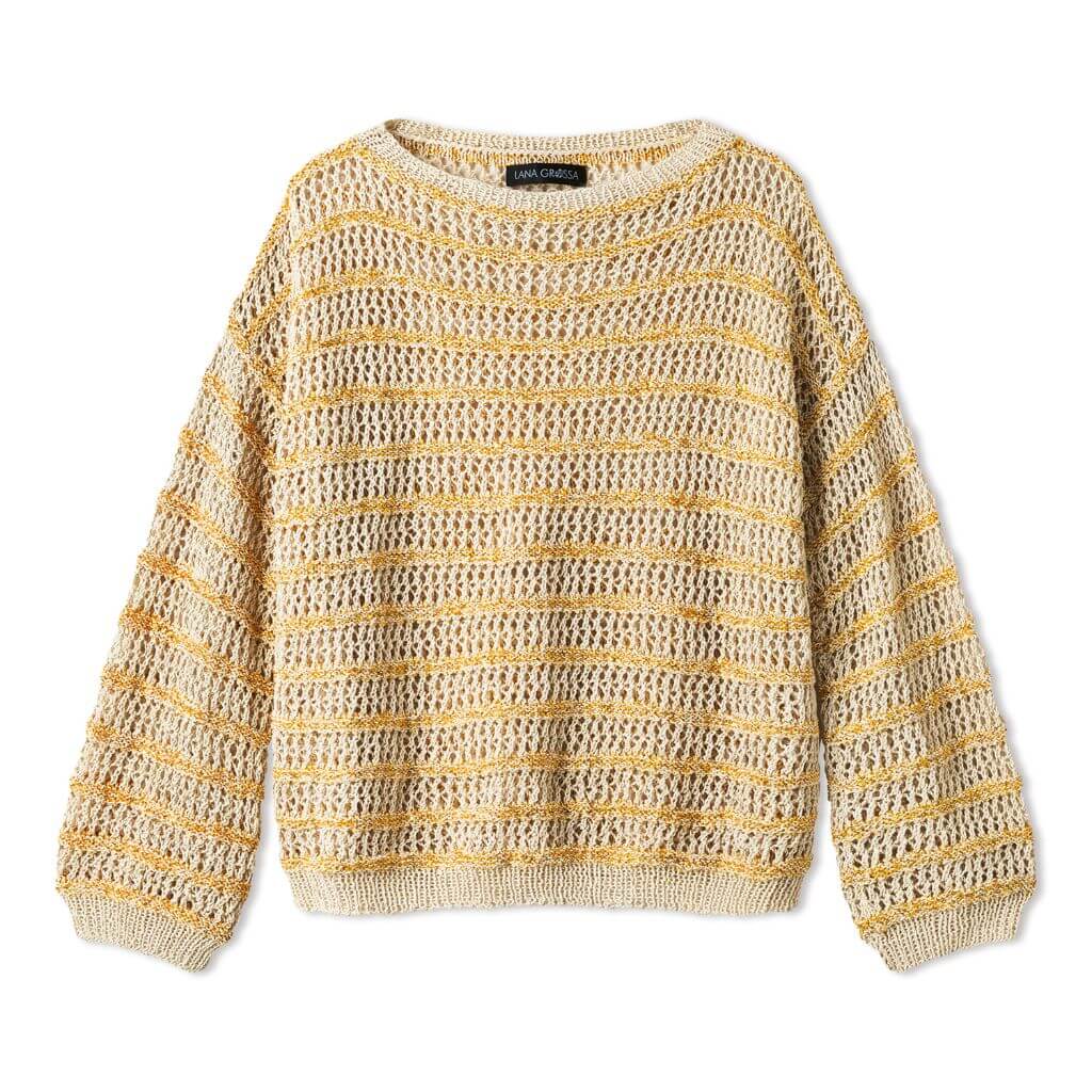 Lana Grossa Pattern Sommerpullover mit Mustermix Strickanleitung - Lana Grossa (Heft) Lieblingsgarn