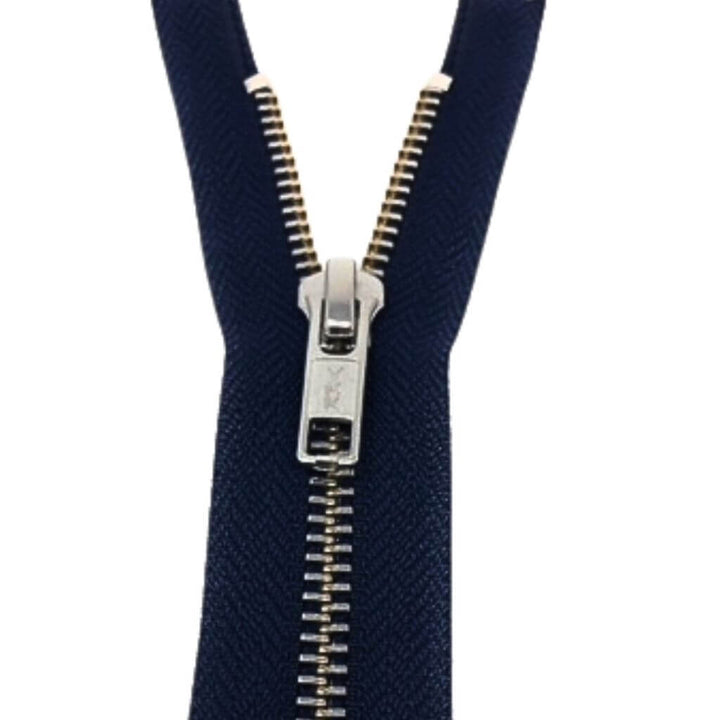 YKK 058 Marine / 12 cm YKK Reißverschluss nicht teilbar Metall Lieblingsgarn