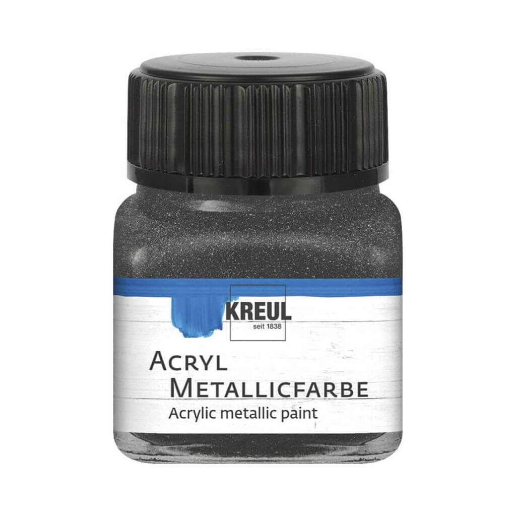 Lieblingsgarn KREUL Acryl Metallicfarbe Anthrazit 20 ml Lieblingsgarn