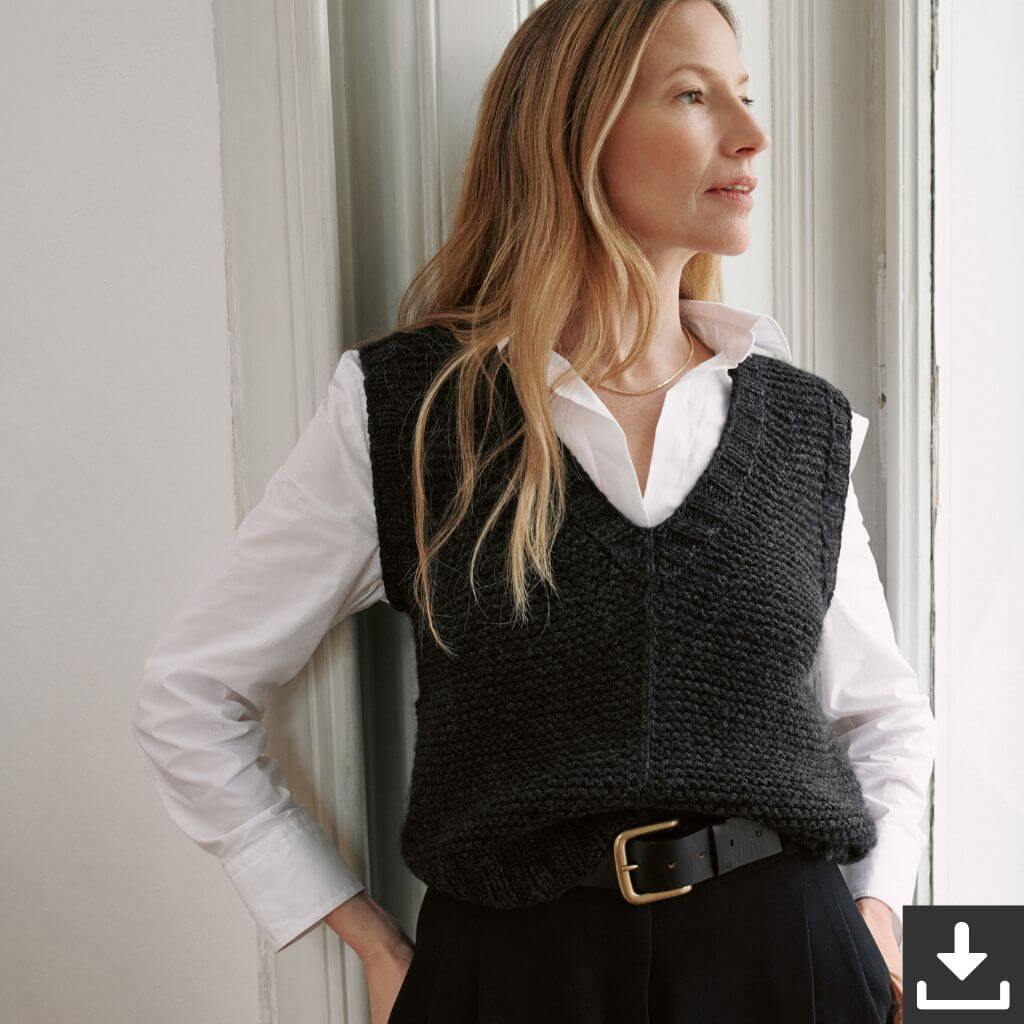 Lana Grossa Pattern Pullunder mit V-Ausschnitt Strickanleitung - Lana Grossa (PDF) Lieblingsgarn