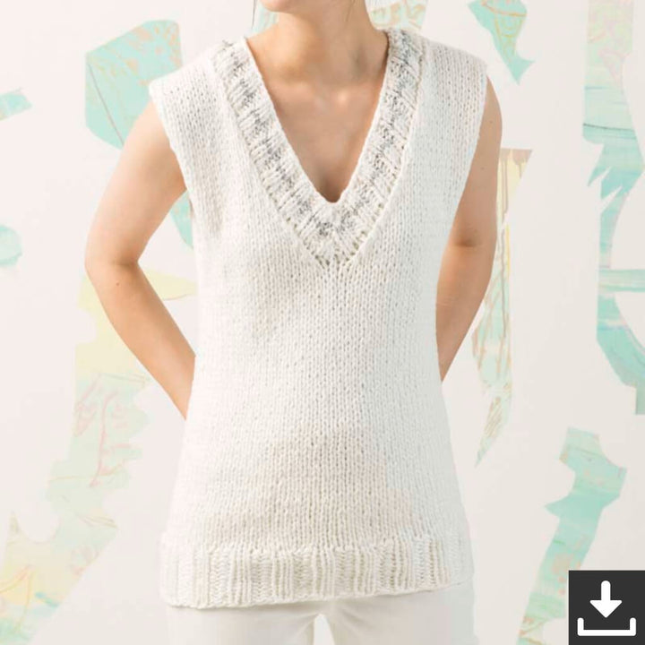 Lang Yarns Pattern Pullunder mit V-Ausschnitt Strickanleitung - Lang Yarns (PDF) Lieblingsgarn