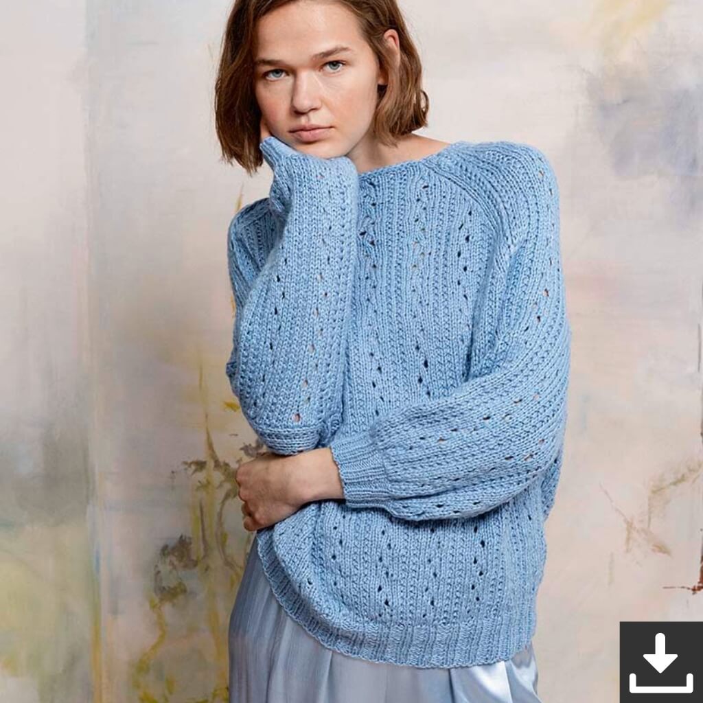 Lang Yarns Pattern Pullover mit Lochmuster Strickanleitung - Lang Yarns (PDF) Lieblingsgarn