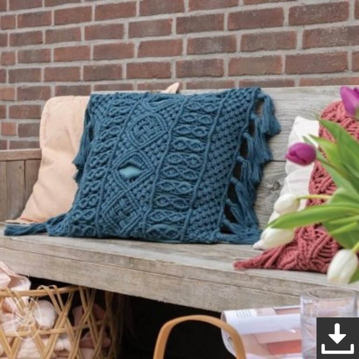 Durable Pattern Angel Falls Makramee Kissen Durable Rope (PDF) Lieblingsgarn