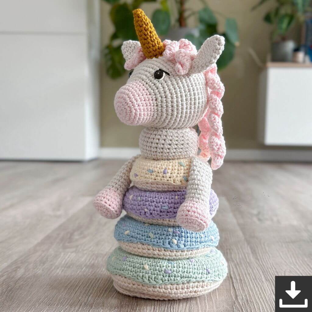 AO Design Pattern Stapelturm Einhorn Häkelanleitung - AO Design (PDF) Lieblingsgarn