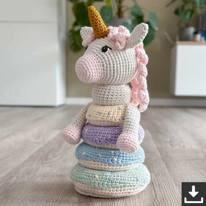AO Design Pattern Stapelturm Einhorn Häkelanleitung - AO Design (PDF) Lieblingsgarn