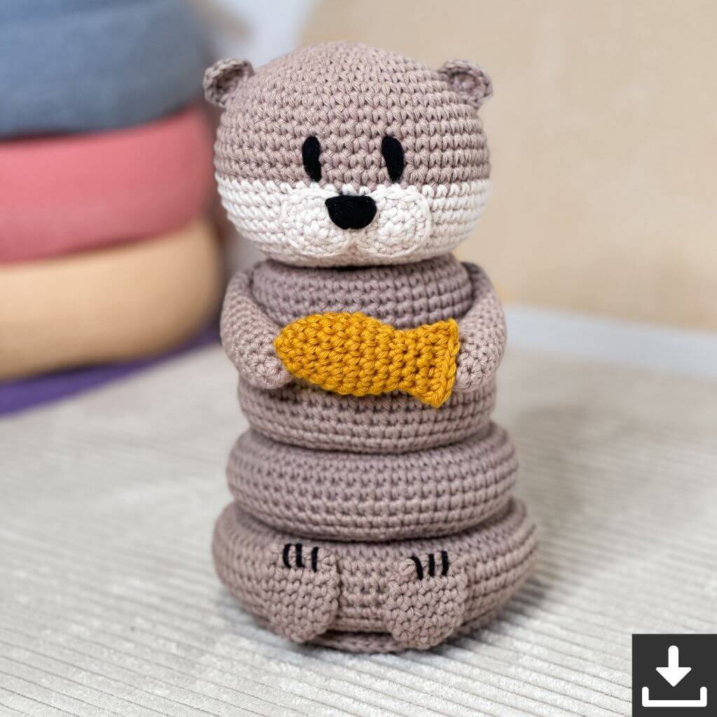 AO Design Pattern Stapelturm Otter Häkelanleitung - AO Design (PDF) Lieblingsgarn