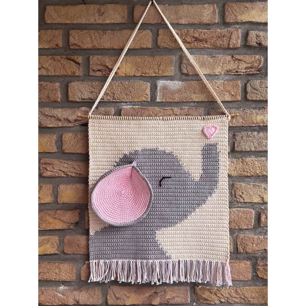 AO Design Pattern Wandbehand Elefant Häkelanleitung - AO Design (PDF) Lieblingsgarn