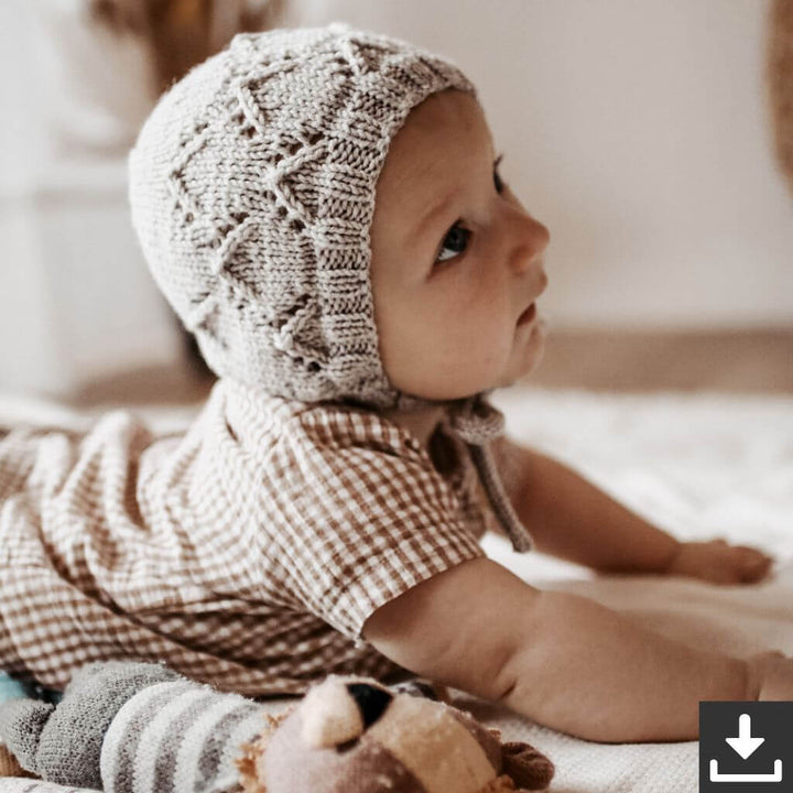 Appelbanne Design Baby Mütze Enna Bonnet Strickanleitung - Appelbanne Design (PDF) Lieblingsgarn