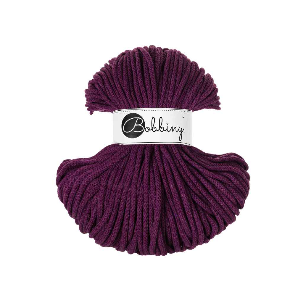 Bobbiny Makrameegarn Aubergine Bobbiny Premium Kordel 5mm x 100 Meter Lieblingsgarn