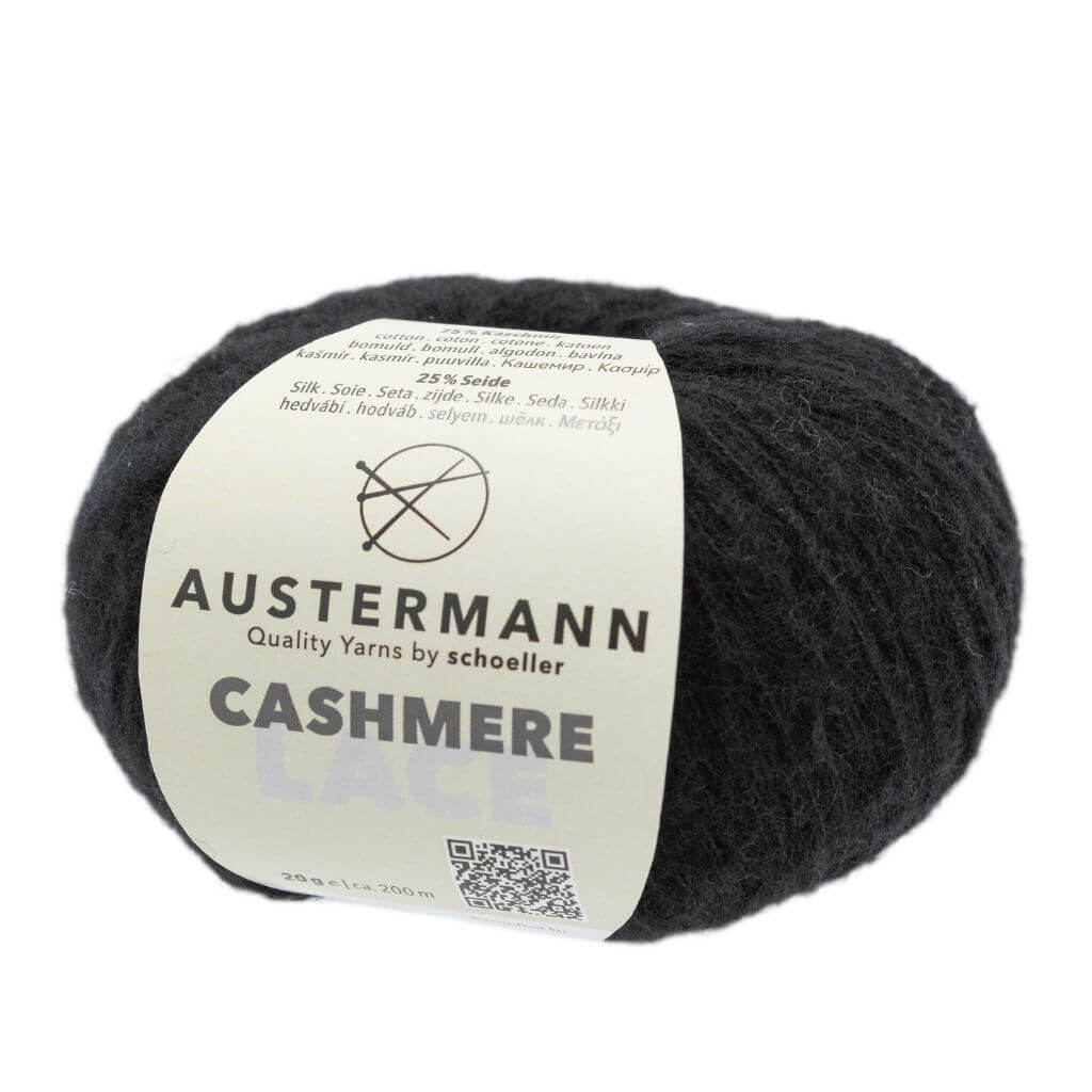 Austermann 13 - Schwarz Austermann Cashmere Lace Lieblingsgarn