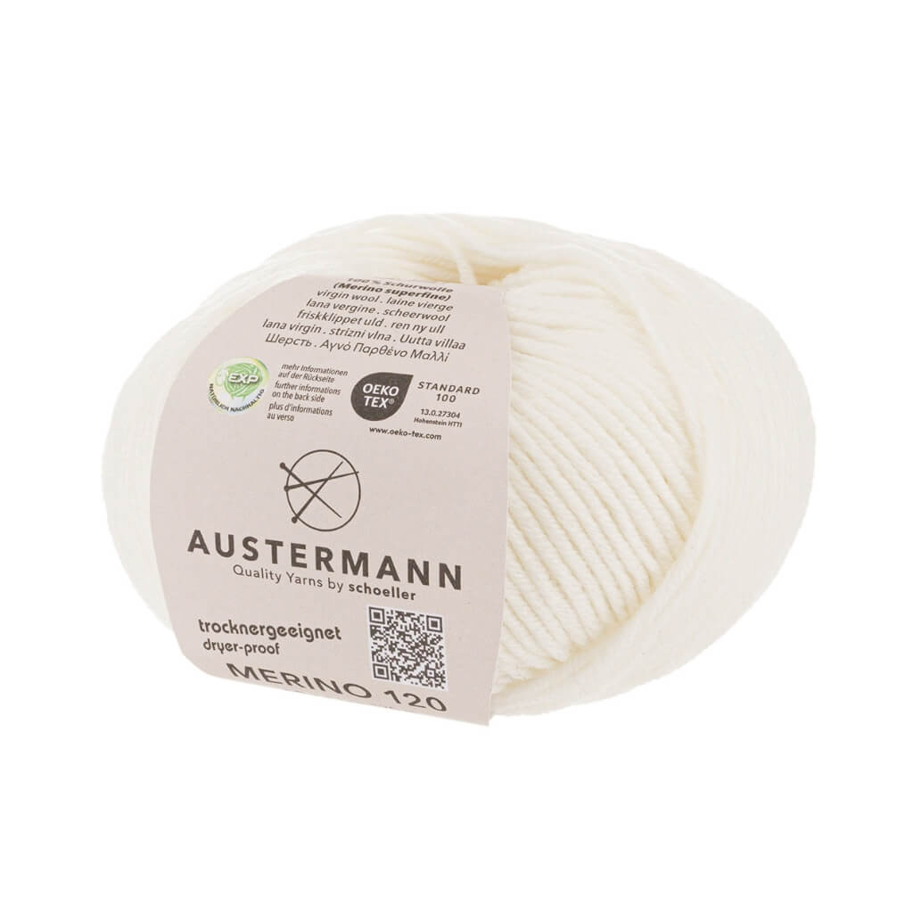 Austermann 101 - Weiss Austermann Merino 120 Exp Lieblingsgarn