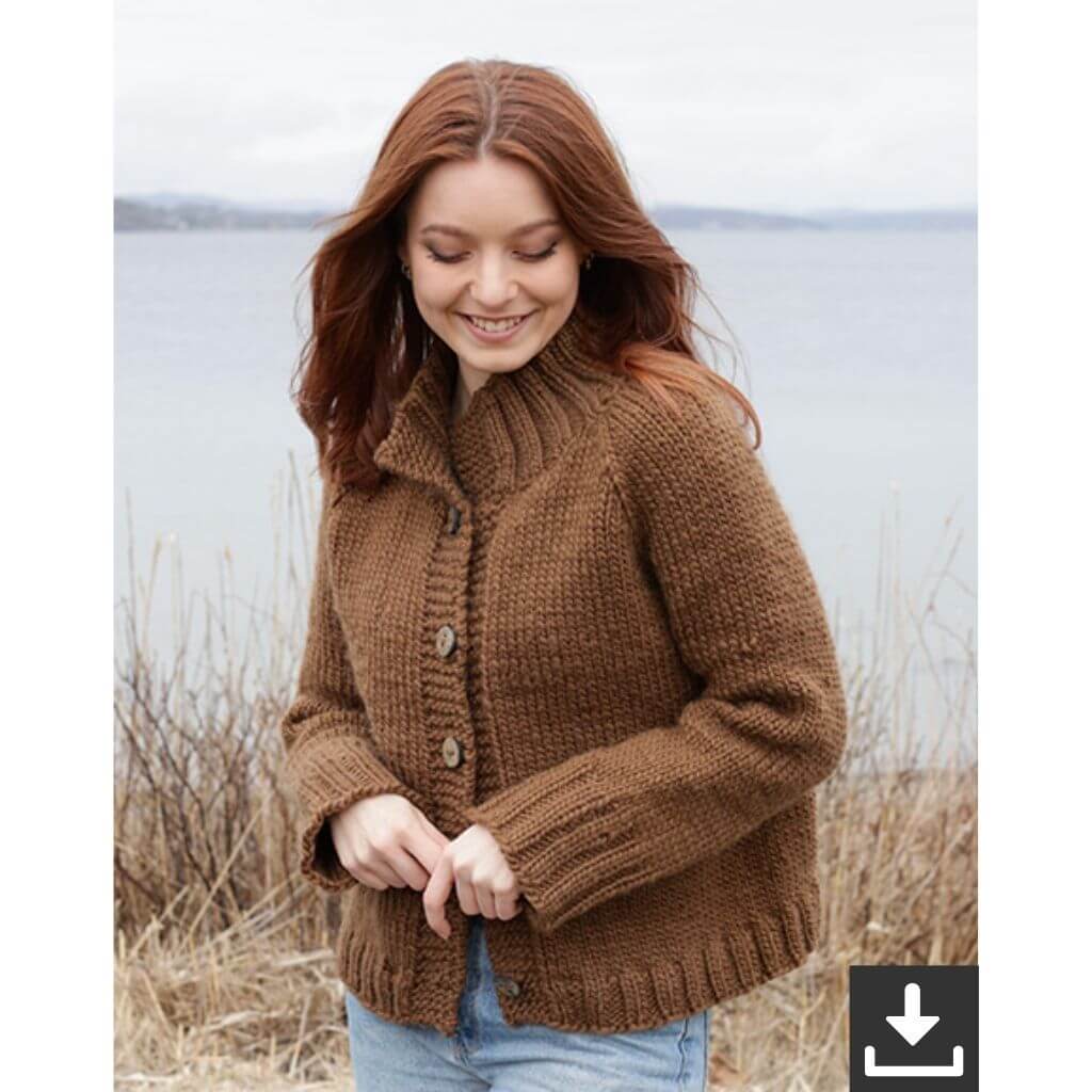 Drops Design Pattern Damen Jacke Autumn Amber Cardigan Strickanleitung - Drops (PDF) Lieblingsgarn
