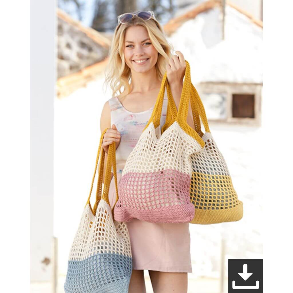 Drops Design Pattern Tasche Back to the Beach Häkelset - Drops (PDF) Lieblingsgarn
