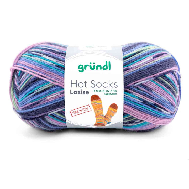 Gründl 01 -jeans-schiefergrau-lind-seegrün-flieder-meliert Gründl Hot Socks Lazise Sockenwolle Lieblingsgarn