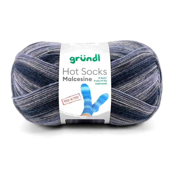 Gründl 05 -graphit multicolor Gründl Hot Socks Malcesine Sockenwolle Lieblingsgarn