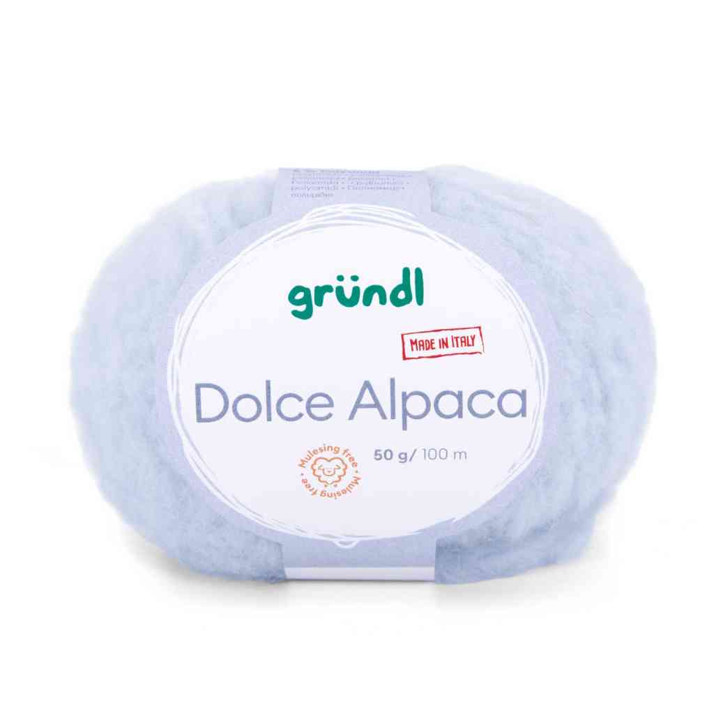 Gründl Dolce Alpaca, Farbe 02  hellblau – Alpaka, Merino und Synthetik bei Lieblingsgarn