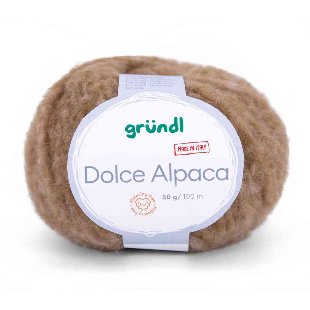 Gründl Dolce Alpaca, Farbe 04  hellbraun – Alpaka, Merino und Synthetik bei Lieblingsgarn