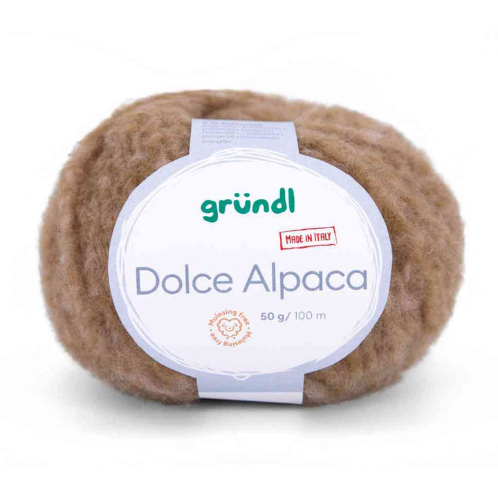 Gründl Dolce Alpaca, Farbe 04  hellbraun – Alpaka, Merino und Synthetik bei Lieblingsgarn