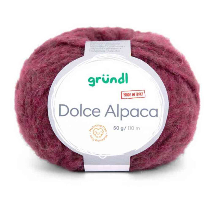Gründl Dolce Alpaca, Farbe 05  weinrot – Alpaka, Merino und Synthetik bei Lieblingsgarn