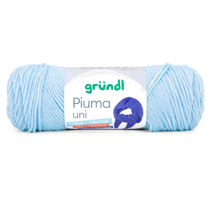 Gründl Piuma, Farbe 04  eisblau – Baumwolle bei Lieblingsgarn