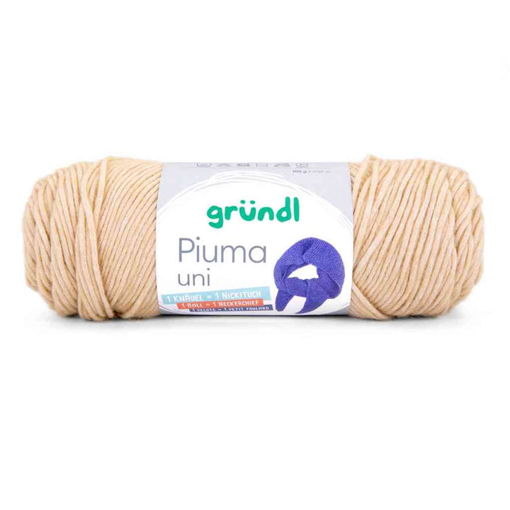 Gründl Piuma, Farbe 12  sand – Baumwolle bei Lieblingsgarn