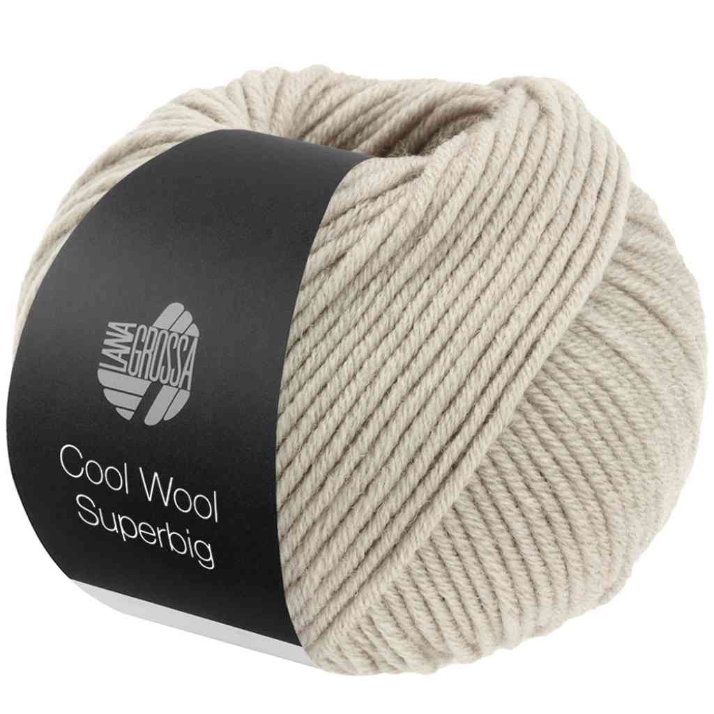 Lana Grossa 51 - Silbergrau Lana Grossa Cool Wool Superbig Uni Lieblingsgarn