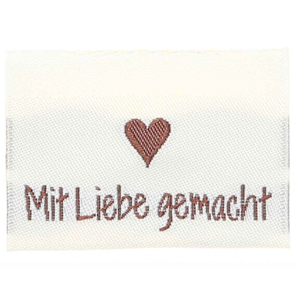 Go Handmade Mit Liebe gemacht Go Handmade Gewebte Label 35 x 19 mm Lieblingsgarn