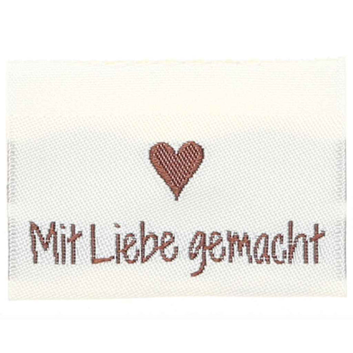 Go Handmade Mit Liebe gemacht Go Handmade Gewebte Label 35 x 19 mm Lieblingsgarn