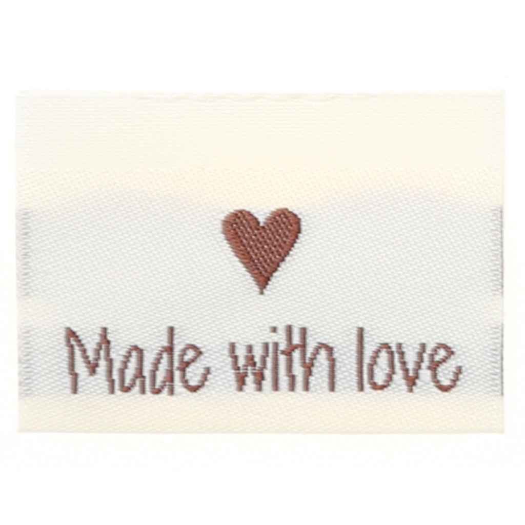 Go Handmade Made with Love Go Handmade Gewebte Label 35 x 19 mm Lieblingsgarn