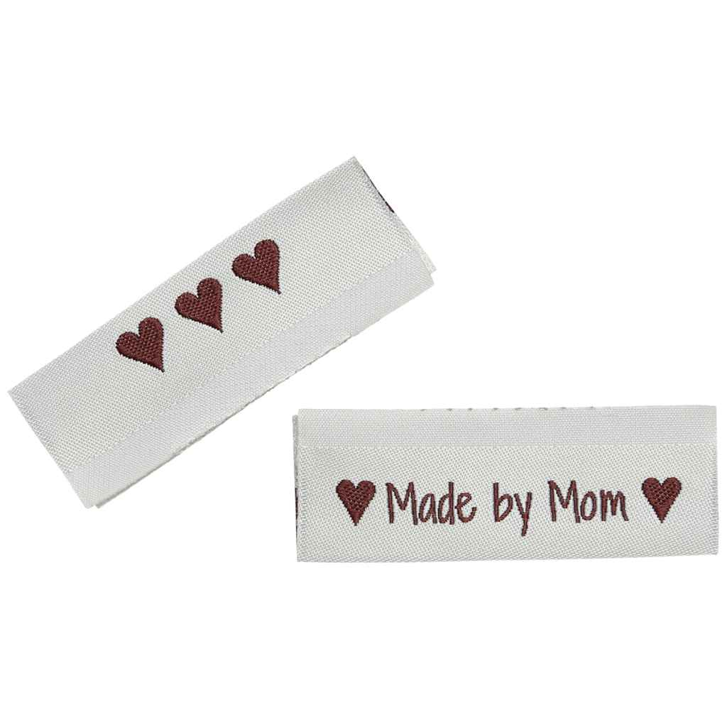 Go Handmade Made by Mom Go Handmade Gewebte Label 50x11,5mm Lieblingsgarn