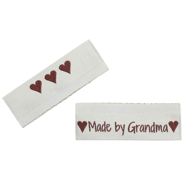 Go Handmade Made by Grandma Go Handmade Gewebte Label 50x11,5mm Lieblingsgarn