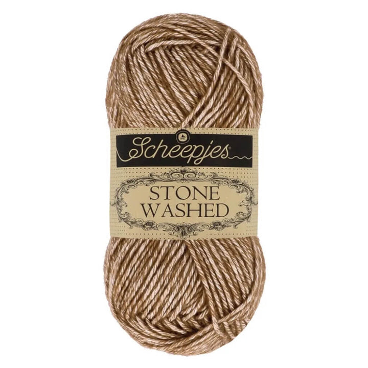Scheepjes 822 Brown Agate Scheepjes Stone Washed Lieblingsgarn