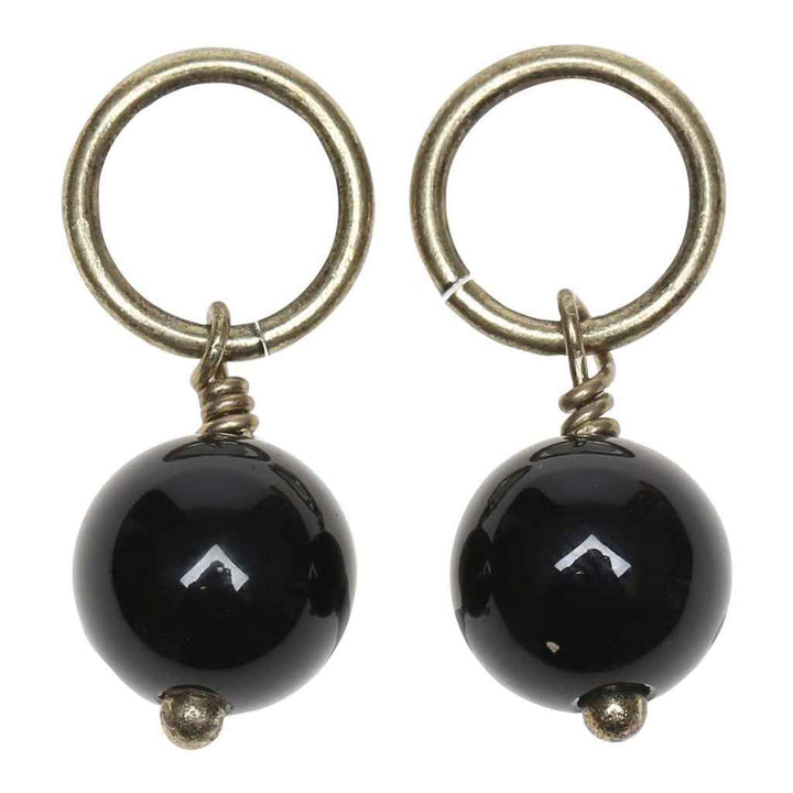 Go Handmade Black Agate, Antique Go Handmade Maschenmarkierer mit Edelstein Lieblingsgarn