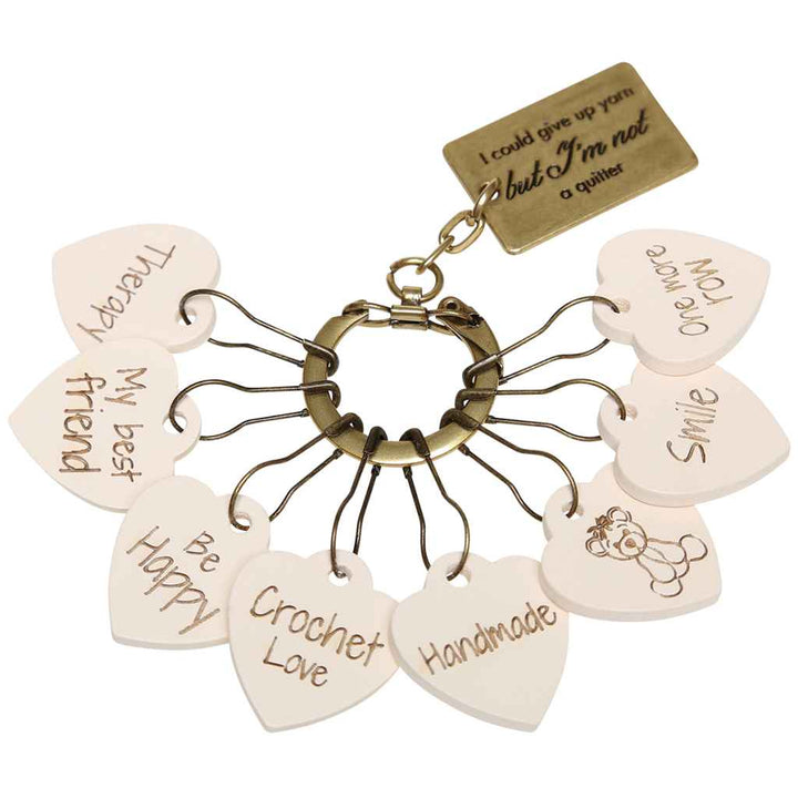 Go Handmade Crochet Love Go Handmade Maschenmarkierer aus Holz Lieblingsgarn