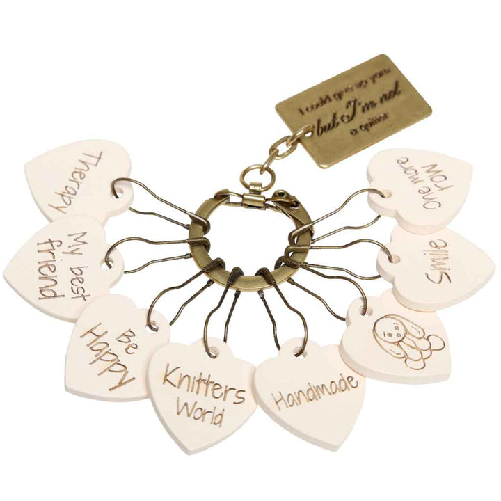 Go Handmade Knitter World Go Handmade Maschenmarkierer aus Holz Lieblingsgarn